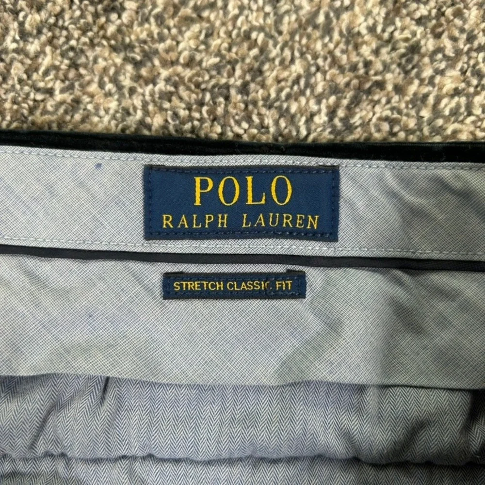 Polo Ralph Lauren Stretch Classic Fit Corduroy Pants Men 40x30 Black Casual Work